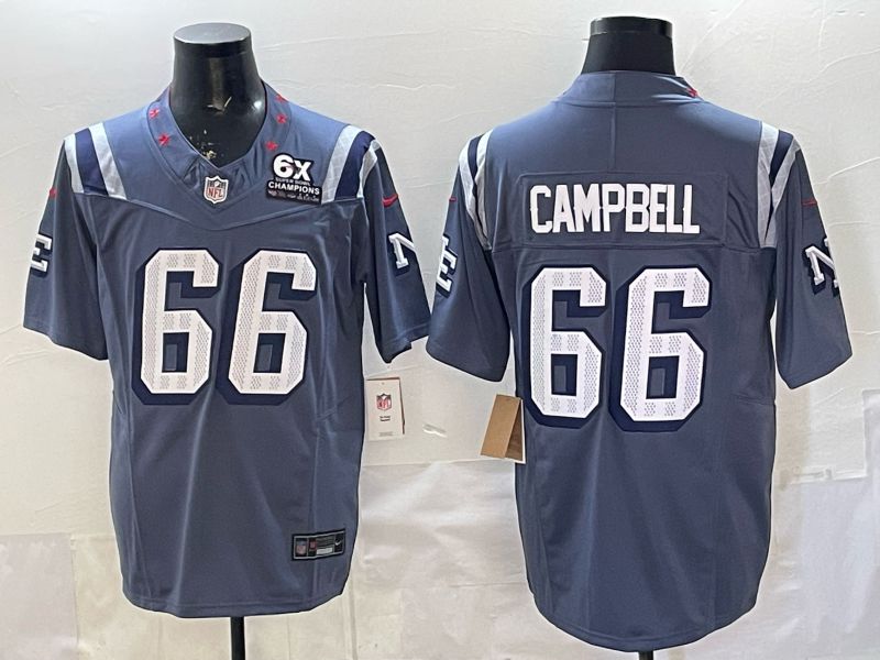 Men 2026 New England Patriots #66 Campbell Blue 5th generations Nike Limited NFL Jersey style 013